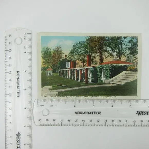 Vintage Postcard Charlottesville Virginia Jefferson Monticello Servants Quarters - Picture 15 of 15